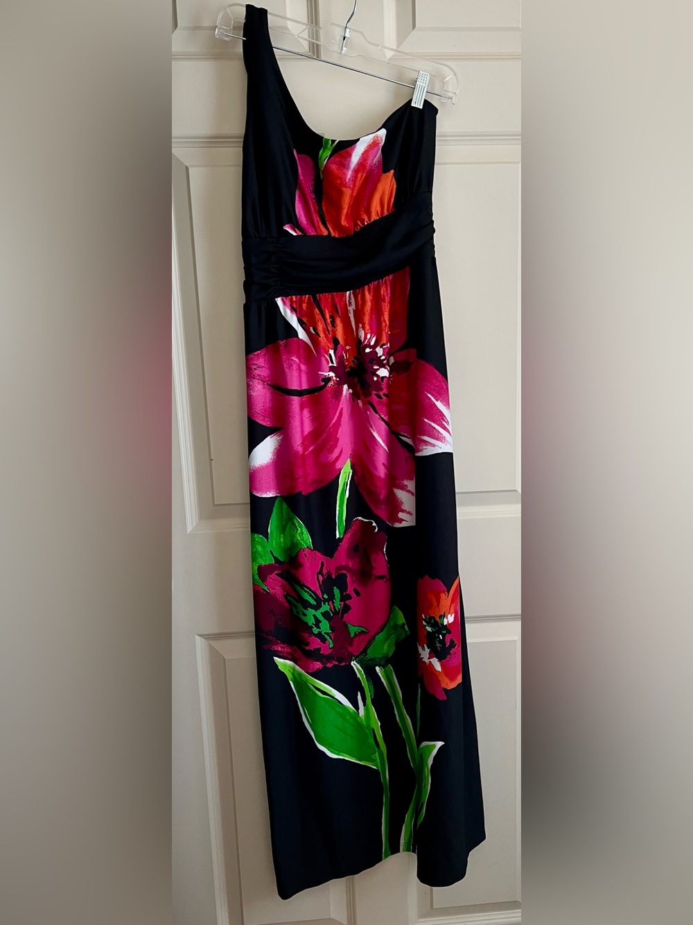 Hypnotik Black Floral Maxi Skirt with Pink & Green Bloom